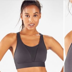 Fabletics high-impact sports bra, L Grey NWT